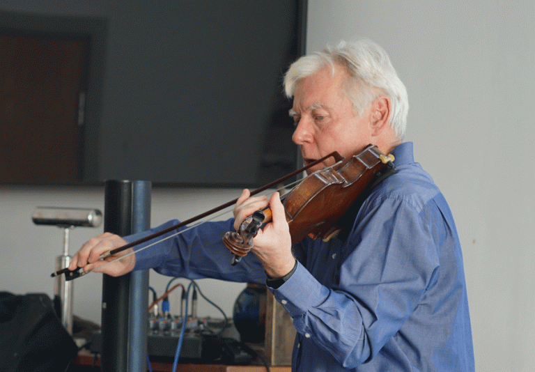 Mike Hatchard on fiddle
