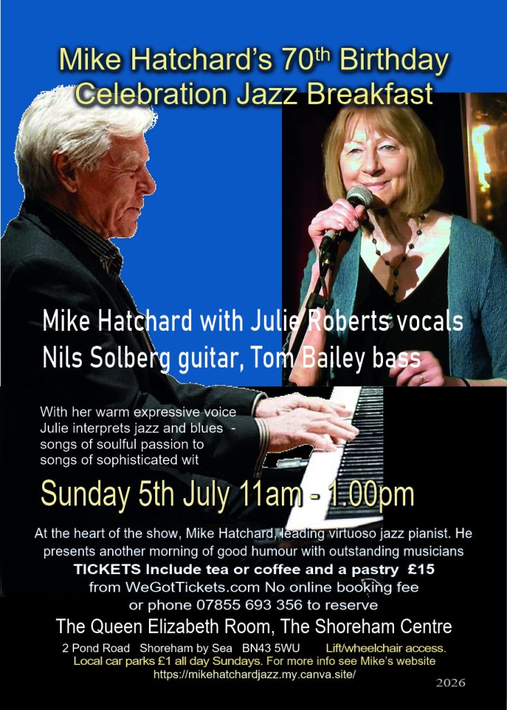 Julie Roberts gig flyer 5 July 2026